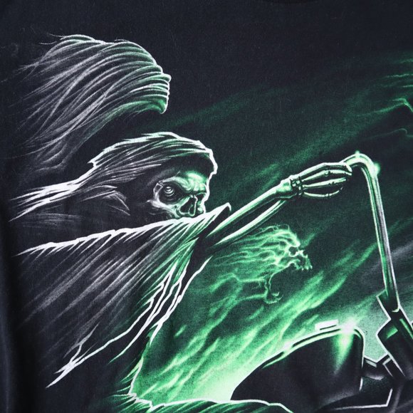 Grim Reaper Death Metal Art T Shirt, Size Large - Picture 6 of 12